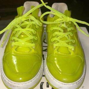 Givenchy Neon Lime Patent women Sneakers with box and shoe bags